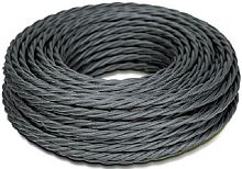 Ретро провод витой Greenel МезонинЪ 3х1,5мм графит (50м) картинка 